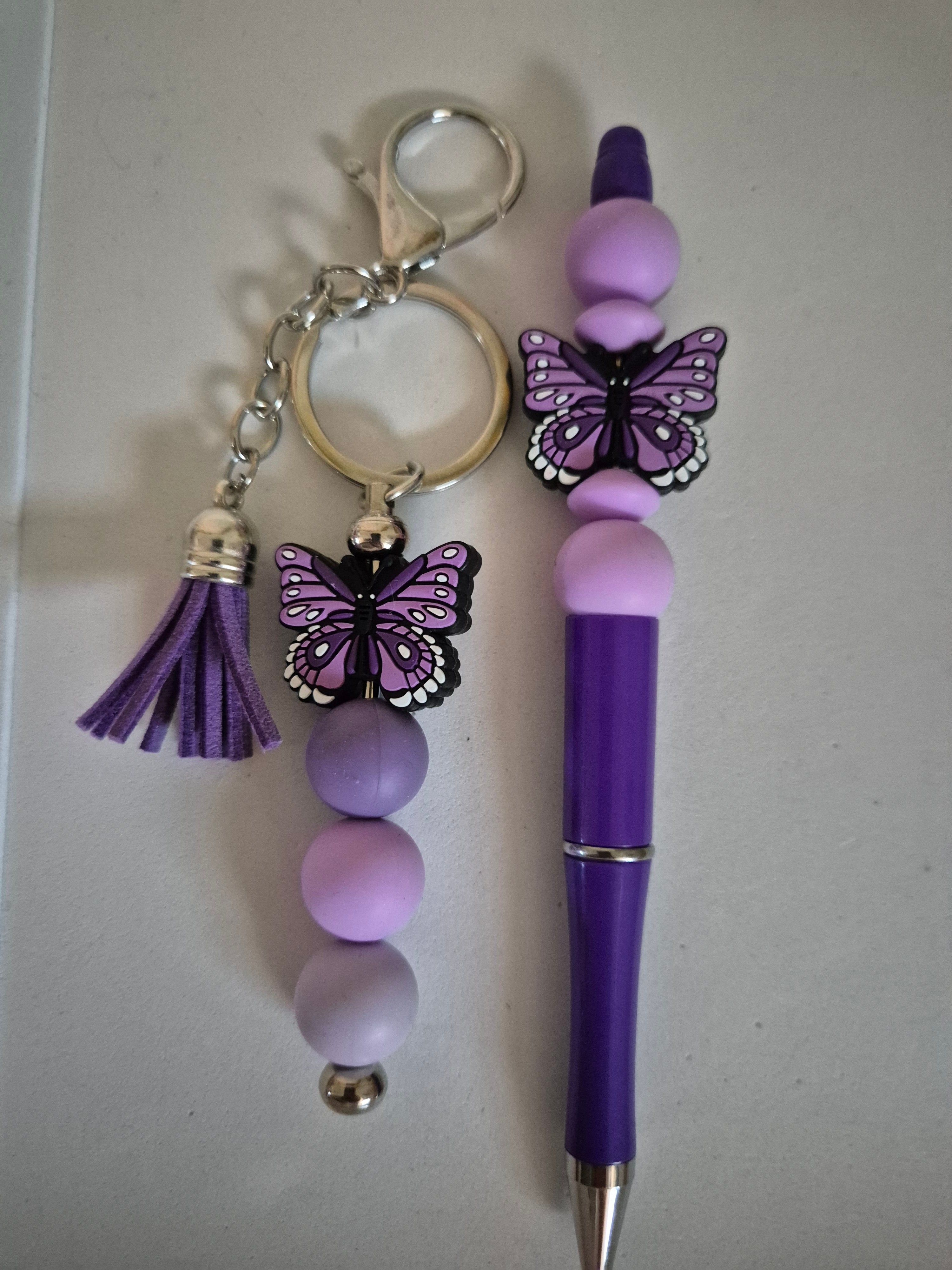 Mummy & Me Beaded Keychain and Pen Set