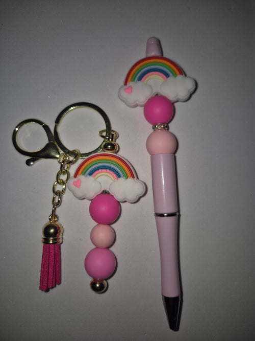 Mummy & Me Beaded Keychain and Pen Set