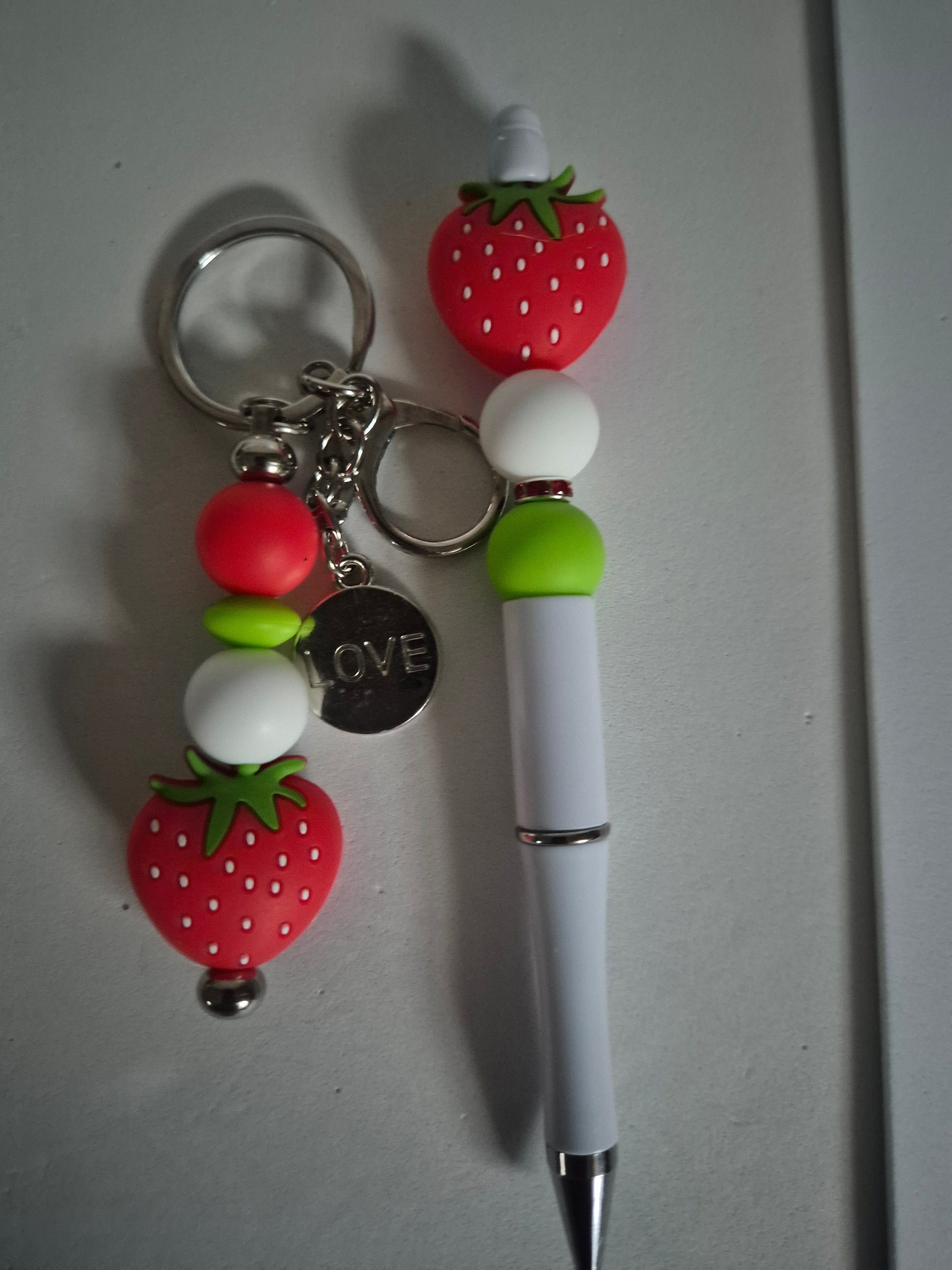 Mummy & Me Beaded Keychain and Pen Set