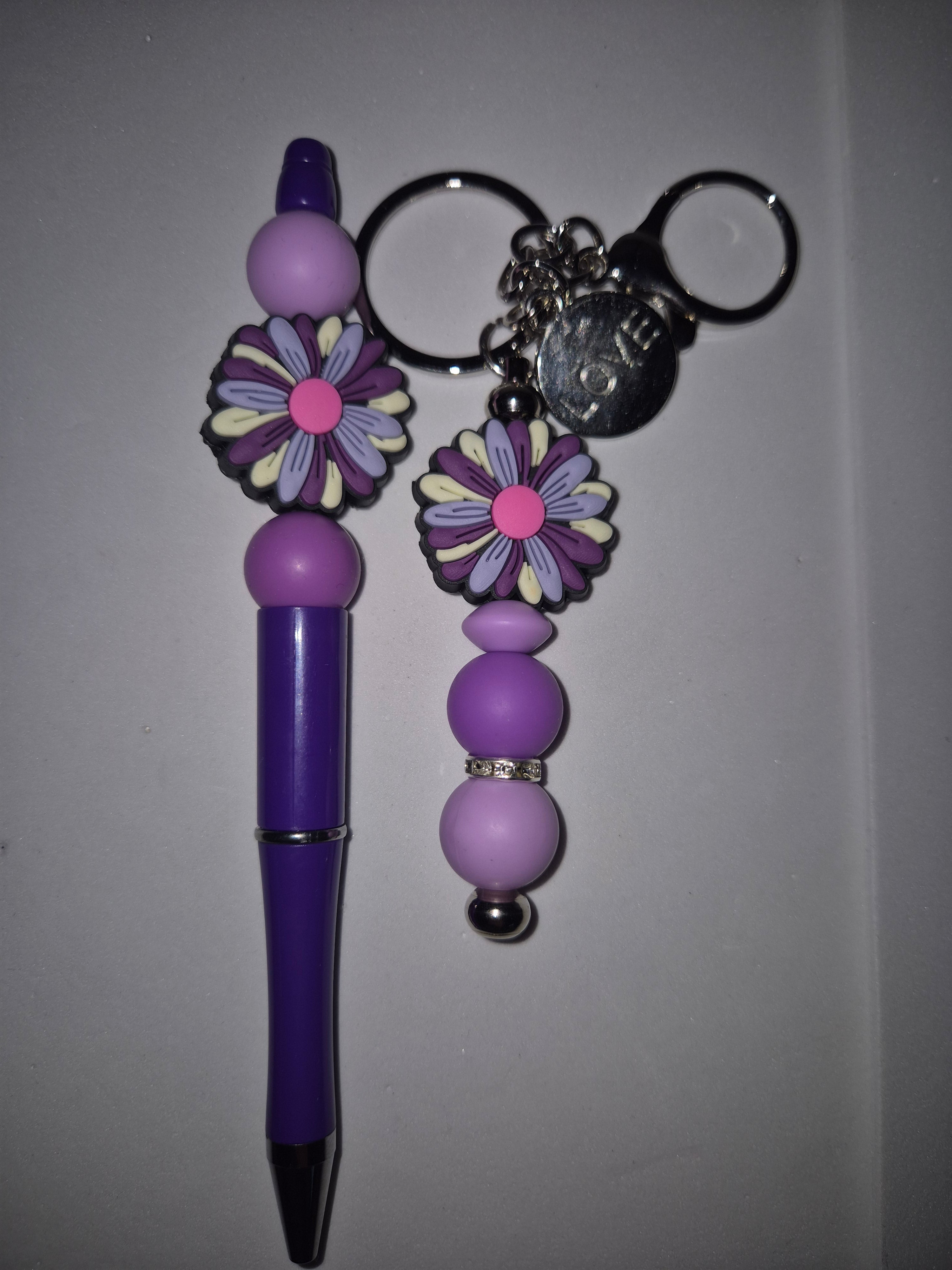 Mummy & Me Beaded Keychain and Pen Set
