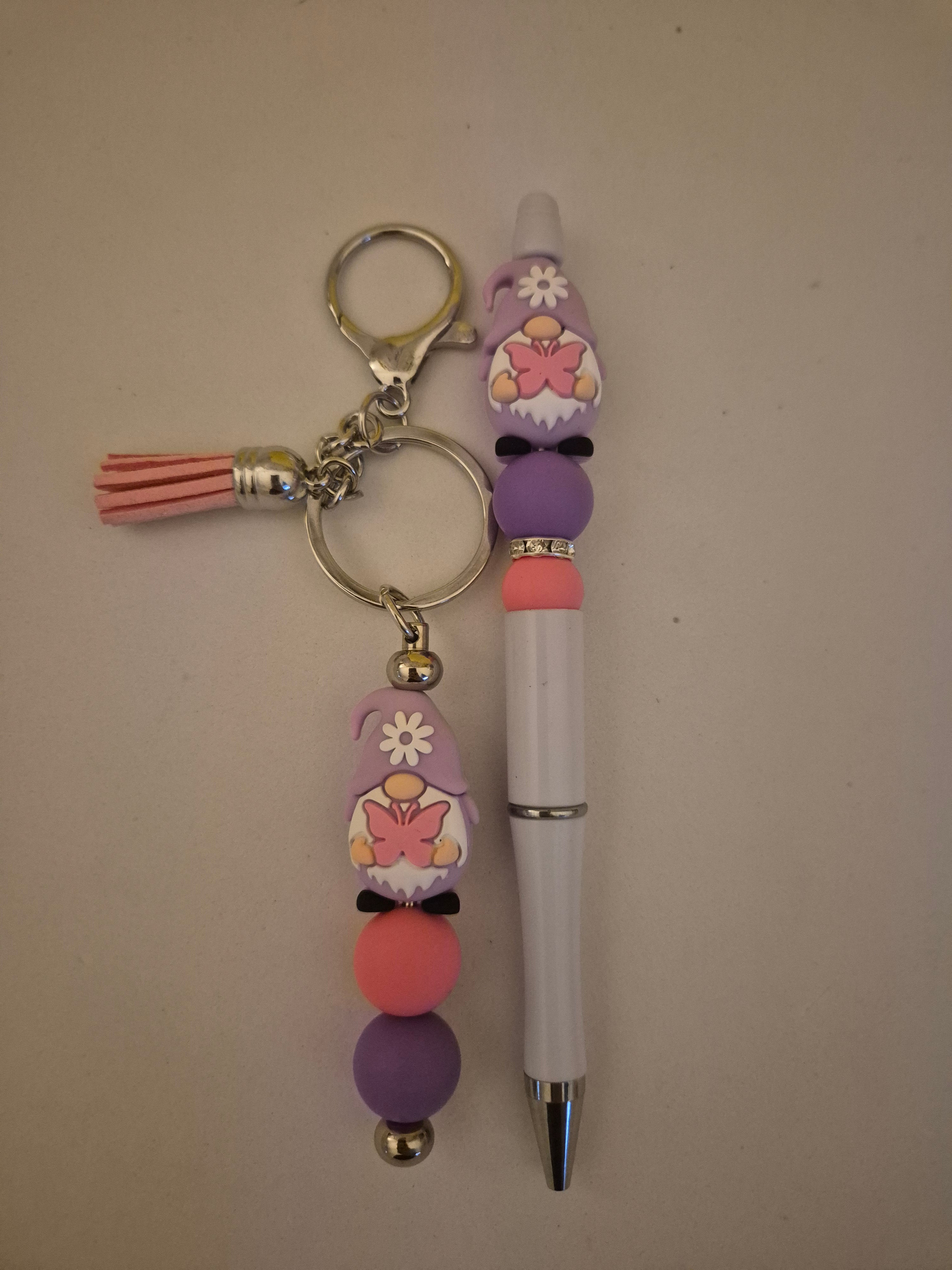 Mummy & Me Beaded Keychain and Pen Set