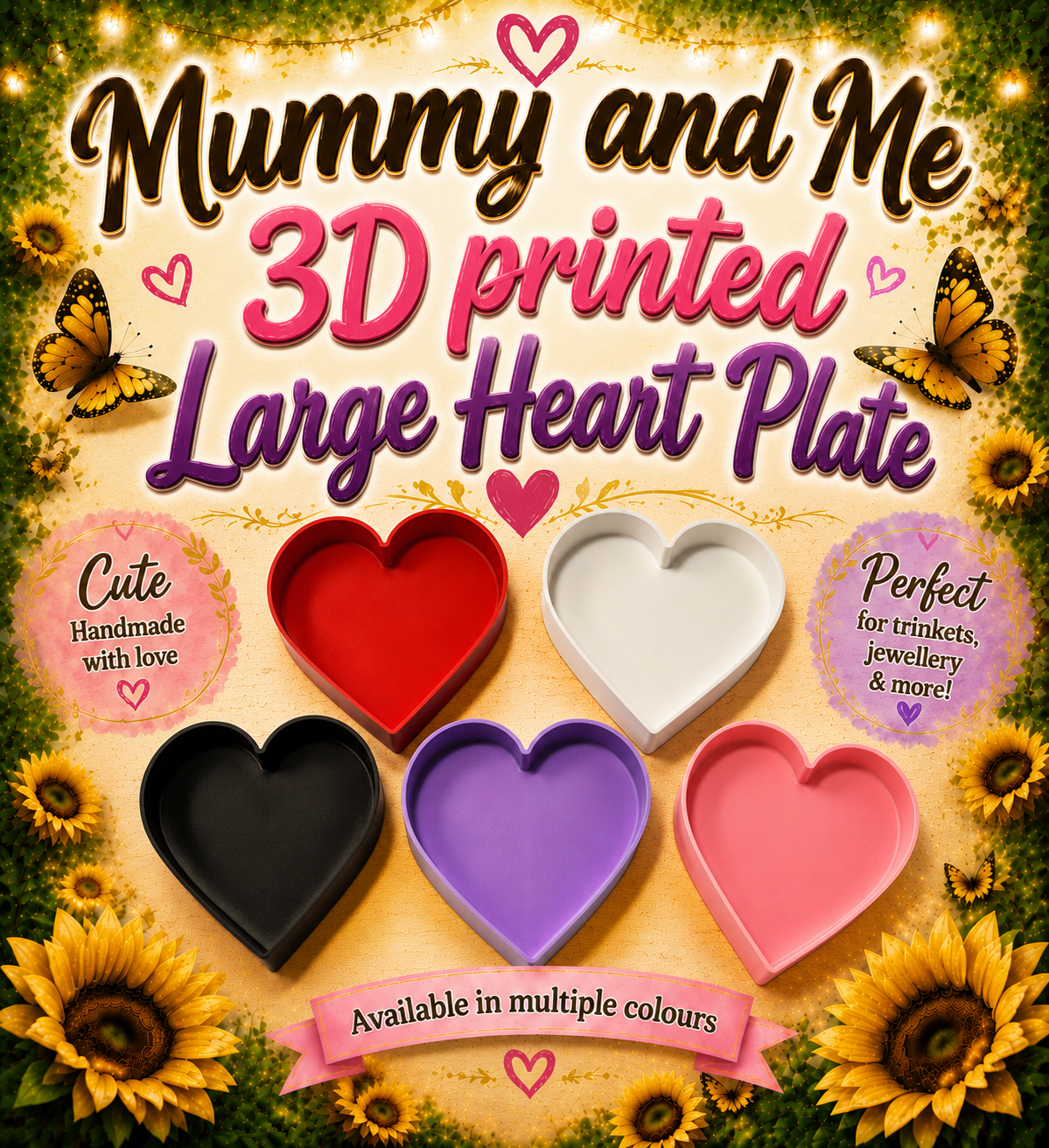3D Printed Large Heart Plate