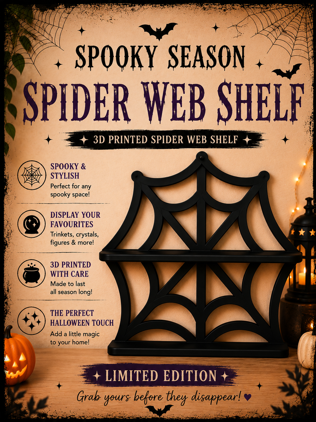 3D Printed Spooky Shelf Collection