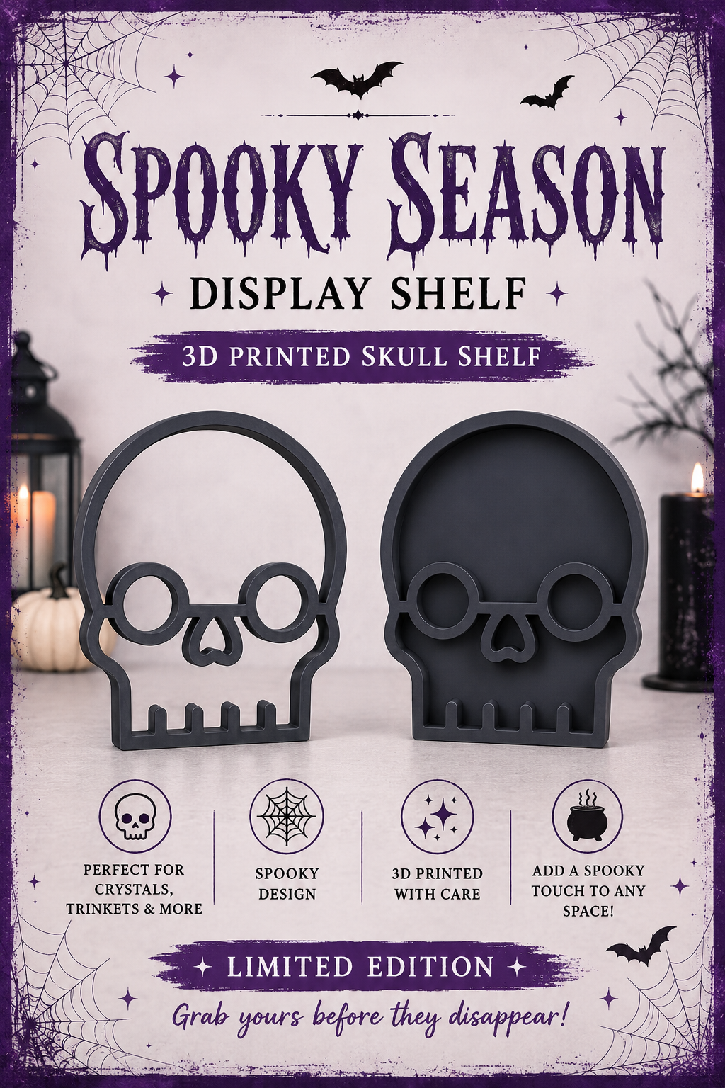3D Printed Spooky Shelf Collection