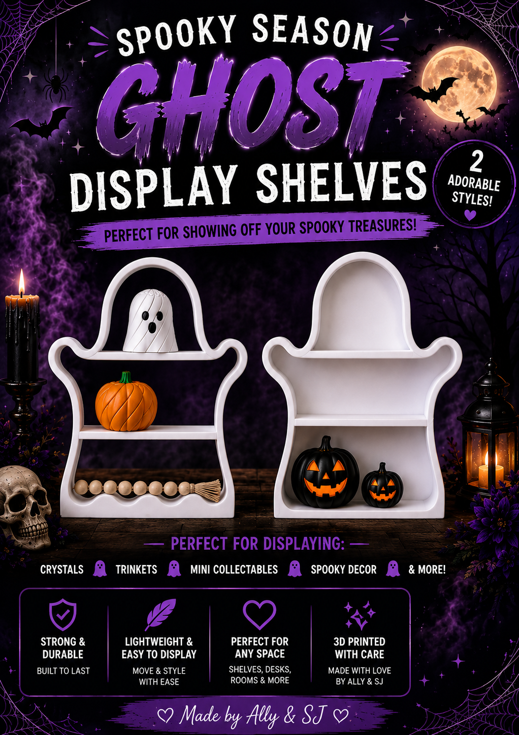 3D Printed Spooky Shelf Collection