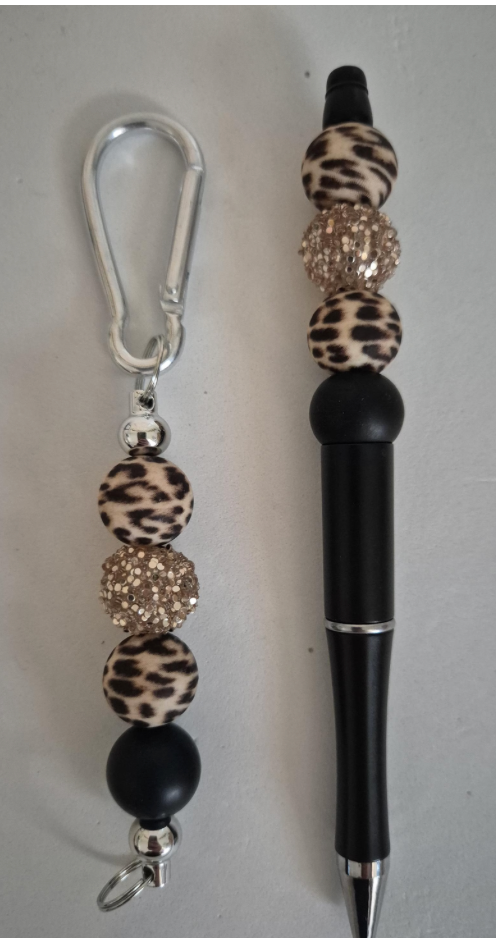 Mummy & Me Beaded Keychain and Pen Set