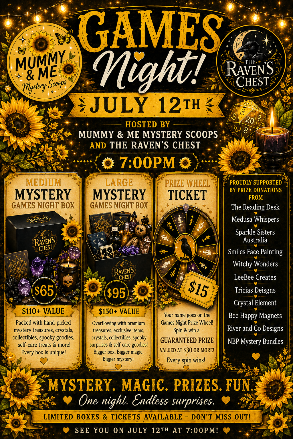 Large Mystery Games Night Box