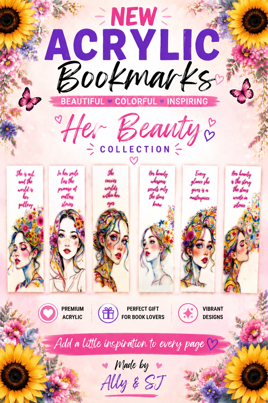 Mummy and Me Acrylic Bookmark Her Beauty Collection