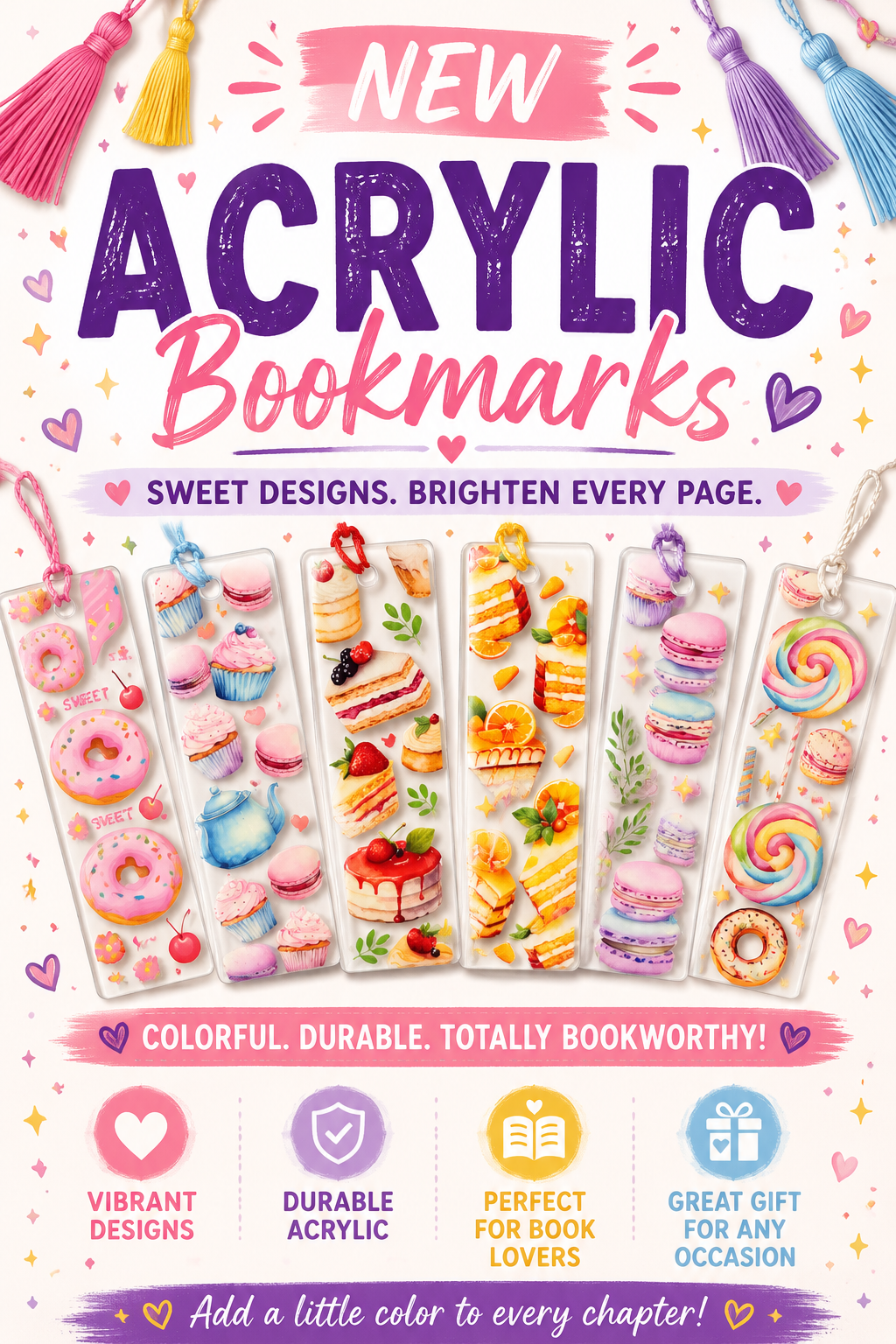 Mummy and Me Acrylic Bookmark Dessert Collection