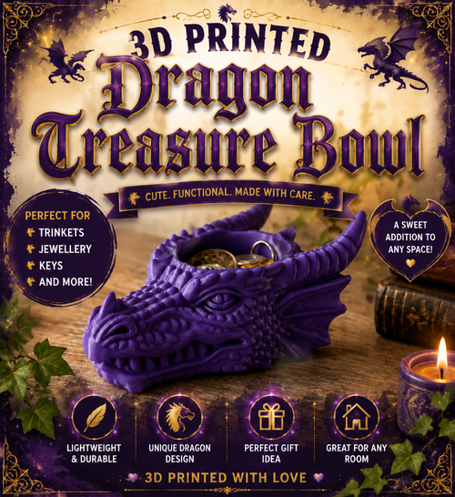 3D Printed Dragon Treasure Bowl