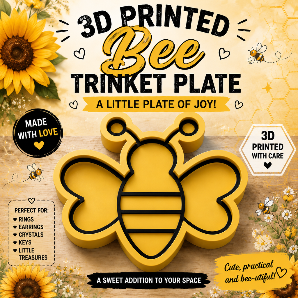 3D Printed Bee Trinket Plate